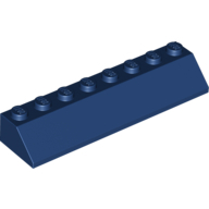 Lego kostka (kostička) 2x8 sklon (šikmá) 45°, tmavě modrá (6239765, 4578092)